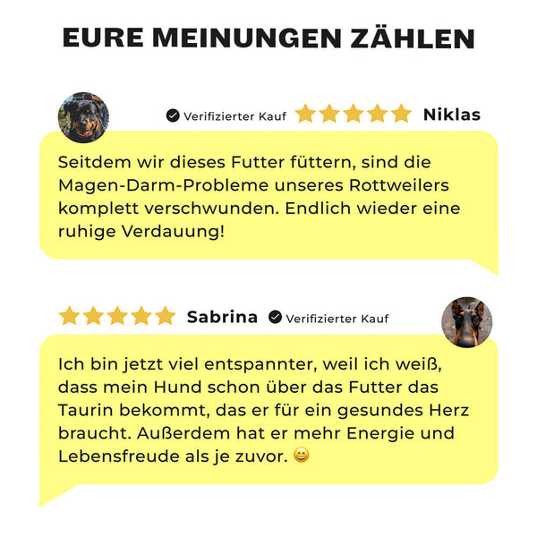 5-Sterne Kundenbewertungen für Big Buddies Trockenfutter für Molosser