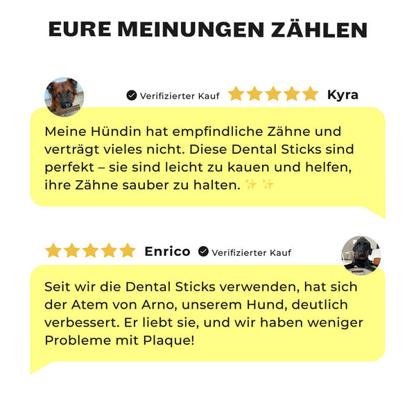 5-Sterne Kundenbewertungen für Dental Sticks von HEY HOLY