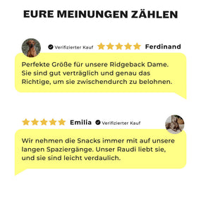 5-Sterne Kundenbewertungen für Heroic Hunter Snacks für große Jagdhunde