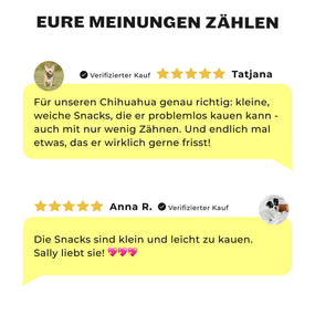 5-Sterne Kundenbewertungen für Marvelous Minis Snacks für kleine Hunde