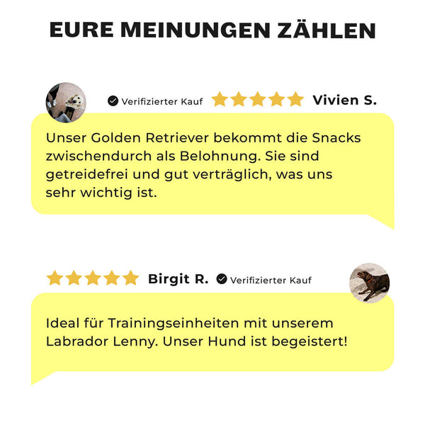 5-Sterne Kundenbewertungen für  Ravishing Retrievers Snacks für Retriever