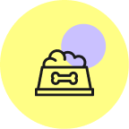 Gefüllter Futternapf Symbol